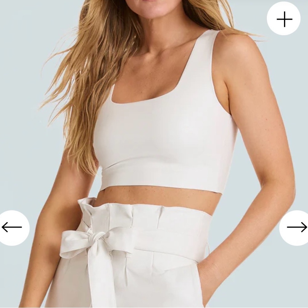 Commando faux-leather Crop Top